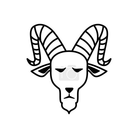 Illustration for Capricorn zodiac sign logo icon isolated horoscope symbol vector illustration - Royalty Free Image