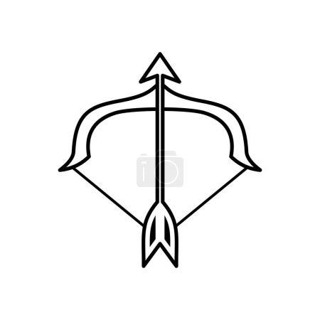 Illustration for Sagittarius zodiac sign logo icon isolated horoscope symbol vector illustration - Royalty Free Image