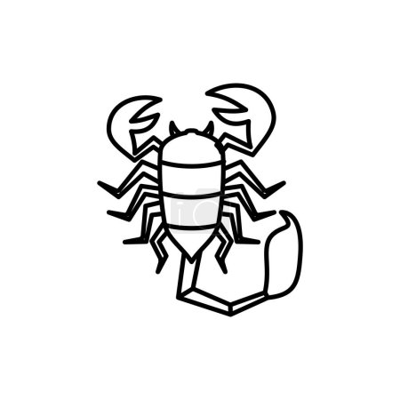 Ilustración de Escorpio signo del zodiaco icono del logotipo horóscopo aislado símbolo vector ilustración - Imagen libre de derechos