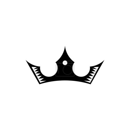 Ilustración de Icono del logotipo de la corona aislado en la ilustración vector de fondo blanco - Imagen libre de derechos