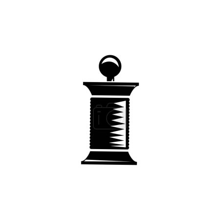Téléchargez les illustrations : Icône de logo de couture de fil isolé sur fond blanc illustration vectorielle - en licence libre de droit