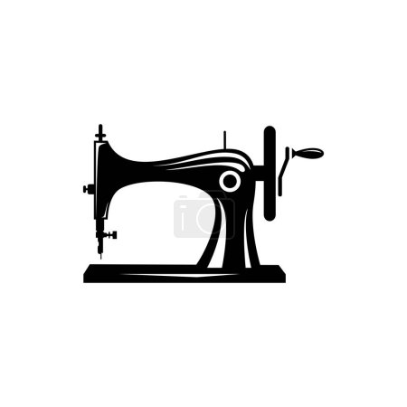 Illustration for Sewing machine and tailoring logo icon isolated on white background vector illustration - Royalty Free Image