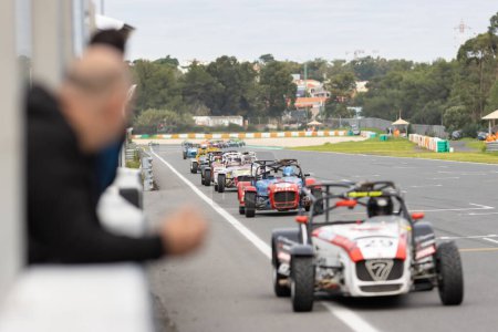 Photo for 11-20-2022 PORTUGAL, LISBON: Caterham festival - racing karts participates in races. Mid shot - Royalty Free Image