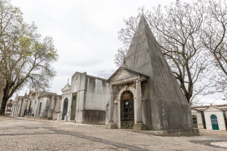 Photo for February 22, 2023 Lisbon, Portugal: Alto de Sao Joao Cemetery - Jazigo Da Familia Pizani. Mid shot - Royalty Free Image