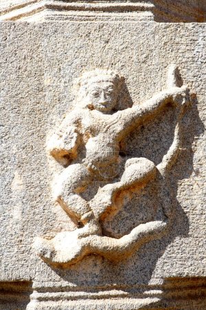 Photo for Statue carved in Vitthala temple complex , Hampi , Vijayanagar , UNESCO World Heritage , Deccan plateau , Taluka Hospet , District Bellary , Karnataka , India - Royalty Free Image