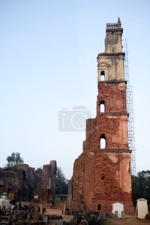 Téléchargez les photos : Tour De L'église De Saint Augustin, Site Du Patrimoine Mondial De L'UNESCO, Vieux Goa, Velha Goa, Inde - en image libre de droit