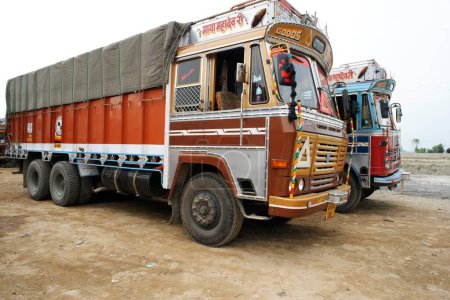 Photo for Trucks at Salimpur Gopalganj , Bihar , India - Royalty Free Image
