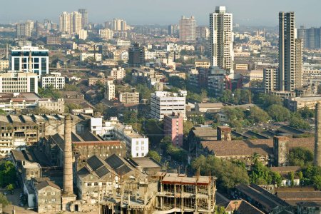 Photo for Aerial view of worli and parel, Bombay, Mumbai, Maharashtra, India - Royalty Free Image