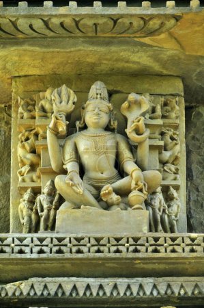 shiva an der Wand des chaturbhuj Tempels madhya pradesh india