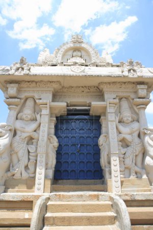 Téléchargez les photos : Temple Kailasanatha, architecture du temple Dravidien, période Pallava VIIe - IXe siècle, quartier Kanchipuram, État Tamil Nadu, Inde - en image libre de droit