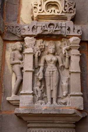 Temple construit par Maharani Nohala épouse du roi Yuvraj dev de Kalchuri sur la route Damoh Jabalpur, village Nohata, district de Byarama, Madhya Pradesh, Inde
