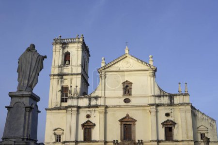 Téléchargez les photos : Cathédrale Se, église construite en 1528 après JC, site du patrimoine mondial de l'UNESCO, Old Goa, Velha Goa, Inde - en image libre de droit