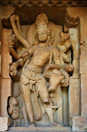 Foto de Estatua del corredor en el templo de Durga Siglo VII, Aihole, Karnataka, India Heritage - Imagen libre de derechos