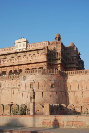 Téléchargez les photos : Vue rapprochée du fort Junagarh, Bikaner, Rajasthan, Inde - en image libre de droit