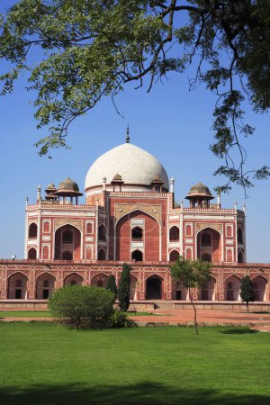 Foto de Tumba Humayuns construida en 1570 arquitectura mughal, Delhi, India Patrimonio de la Humanidad por la UNESCO - Imagen libre de derechos