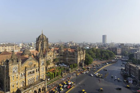 Téléchargez les photos : Victoria Terminus VT maintenant Chhatrapati Shivaji Terminus Gare CST, Bombay Mumbai, Maharashtra, Inde Patrimoine mondial de l'UNESCO - en image libre de droit