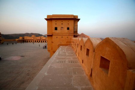 Foto de Patio de Ámbar como fuerte de Amer en 1592, Jaipur, Rajastán en la India - Imagen libre de derechos