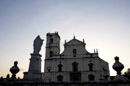 Téléchargez les photos : Cathédrale Se construite en 1528 après JC, site du patrimoine mondial de l'UNESCO, Old Goa, Velha Goa, Inde - en image libre de droit