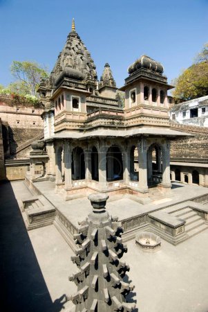 Temple Maheshwar construit par Rani Ahilyabai Holkar, Maheshwar, Madhya Pradesh, Inde