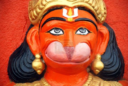 Téléchargez les photos : Dieu Hanuman face, Bhubaneswar, Orissa, Inde - en image libre de droit