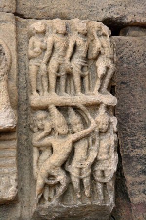 Photo for Sculpture at Papanatha Temple , Pattadakal , UNESCO World Heritage Site , Built In 800 A.D. , Bagalkot , Karnataka , India - Royalty Free Image