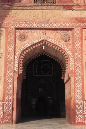 Téléchargez les photos : Jami Masjid à Fatehpur Sikri construit pendant la seconde moitié du XVIe siècle, Agra, Uttar Pradesh, Inde Site du patrimoine mondial de l'UNESCO - en image libre de droit