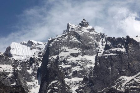Schneebedeckte Berge Gaumukh Gangotri Uttarakhand Indien Asien