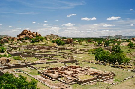 Photo for UNESCO World Heritage site Hampi , Vijayanagar , Dist Bellary , Karnataka , India UNESCO World Heritage - Royalty Free Image
