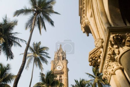 Téléchargez les photos : Rajabai Tower un monument emblématique sur le campus de l'Université de Mumbai à Bombay Bombay, Maharashtra, Inde - en image libre de droit