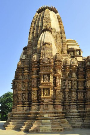Téléchargez les photos : Mur orné de temple jagadambi Khajuraho madhya pradesh Inde - en image libre de droit
