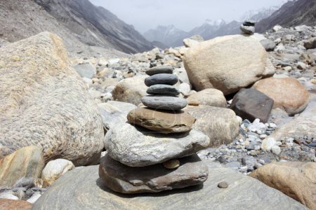 Stone formation Gangotri Uttarakhand India Asia