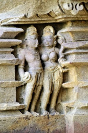 Photo for Khajuraho loving couple on wall of lakshmana temple madhya pradesh india - Royalty Free Image