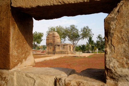 Photo for Kadasiddeshvara Temple through , Pattadakal , UNESCO World Heritage site, Chalukya , District Bagalkot , Deccan plateau, Karnataka , India - Royalty Free Image