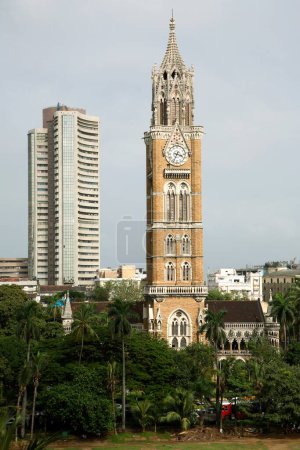 Photo for Bombay Stock Exchange and Raja Bai Tower Building at Bombay Mumbai , Maharashtra , India - Royalty Free Image