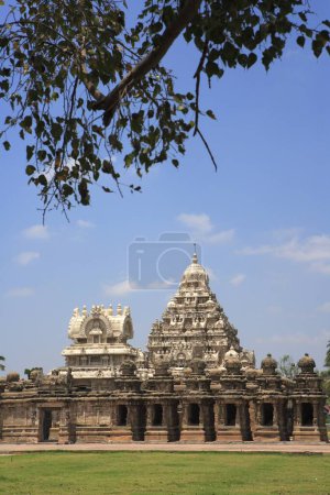 Kailasanatha-Tempel, dravidische Tempelarchitektur, Pallava-Zeit 7. - 9. Jahrhundert, Bezirk Kanchipuram, Bundesstaat Tamil Nadu, Indien