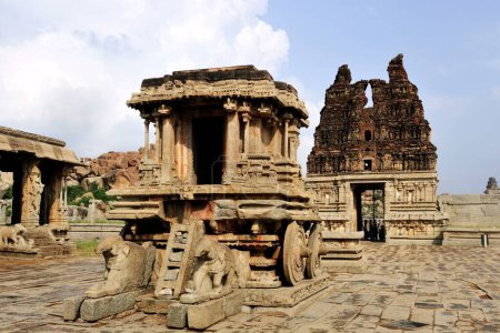 Photo for Stone Chariot Vithala Temple Hampi Karnataka India Asia October 2010 - Royalty Free Image