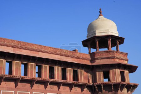 Téléchargez les photos : Fort d'Agra construit au XVIe siècle par l'empereur moghol, Agra, Uttar Pradesh, Inde Patrimoine mondial de l'UNESCO - en image libre de droit