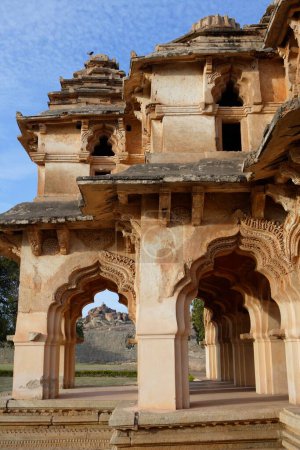 Photo for Lotus Mahal , Hampi , Vijayanagar , UNESCO World Heritage site , Deccan plateau , Taluka Hospet , District Bellary , Karnataka , India - Royalty Free Image