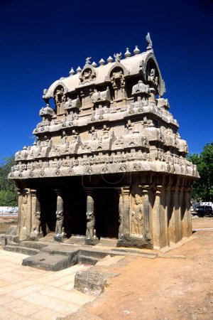 Foto de Ganesh rath , Mahabalipuram Mamallapuram , Tamil Nadu , India - Imagen libre de derechos