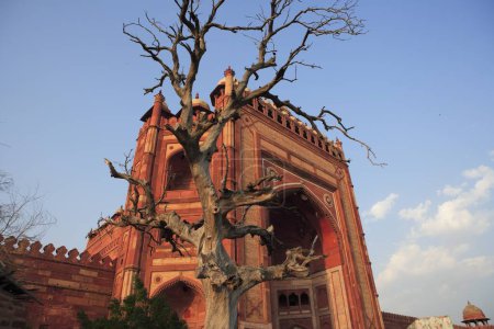 Téléchargez les photos : Buland Darwaza à Fatehpur Sikri construit pendant la seconde moitié du XVIe siècle, Agra, Uttar Pradesh, Inde Site du patrimoine mondial de l'UNESCO - en image libre de droit