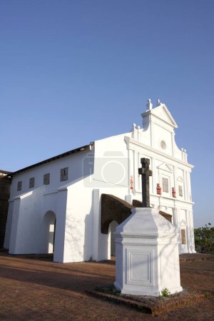 Téléchargez les photos : Eglise Notre-Dame du Mont construite en 1510 après JC, site du patrimoine mondial de l'UNESCO, Old Goa, Velha Goa, Inde - en image libre de droit