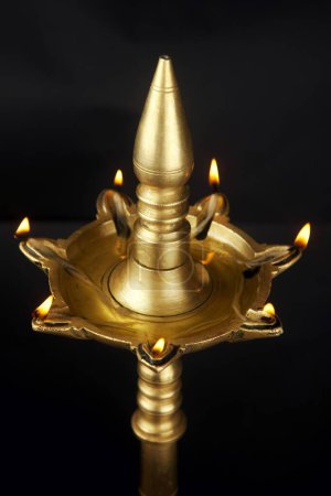Messinglampe in Indien