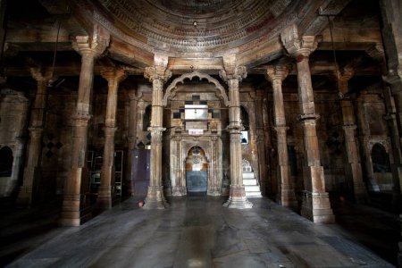 Photo for Inside jama masjid in 1423 AD , Ahmedabad , Gujarat , India - Royalty Free Image
