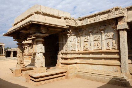 Photo for Ramchandra Temple , Hazara Rama , Hampi, Vijayanagar , UNESCO World Heritage site , Deccan plateau , Taluka Hospet , District Bellary , Karnataka , India - Royalty Free Image