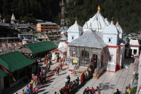 Photo for Worshipper Ganga temple Gangotri Uttarakhand India - Royalty Free Image
