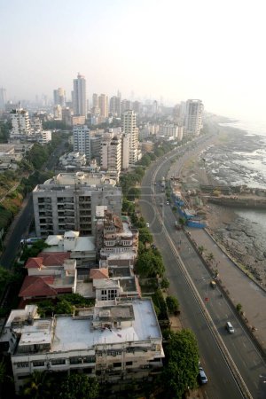 Téléchargez les photos : Vue aérienne de Worli Sea face, Bombay maintenant Mumbai, Maharashtra, Inde - en image libre de droit