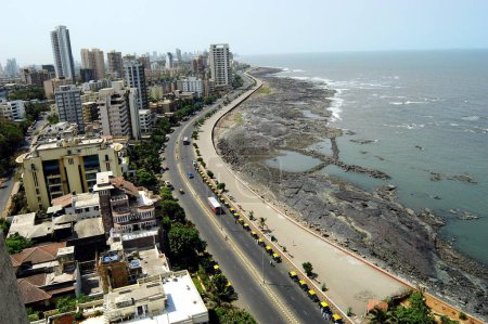 Photo for Aerial view of Worli Sea Face in Bombay Mumbai , Maharashtra , India - Royalty Free Image