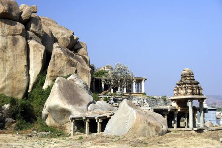 Photo for Old temple , Hampi Vijayanagar ruins , Karnataka , India - Royalty Free Image