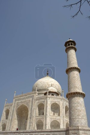 Téléchargez les photos : Minarets au Taj Mahal Septième merveilles du monde, Agra, Uttar Pradesh, Inde Patrimoine mondial de l'UNESCO - en image libre de droit