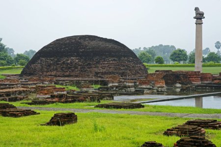 Photo for Ashoka pillar , Kolhua , Vaishali , Bihar , India - Royalty Free Image
